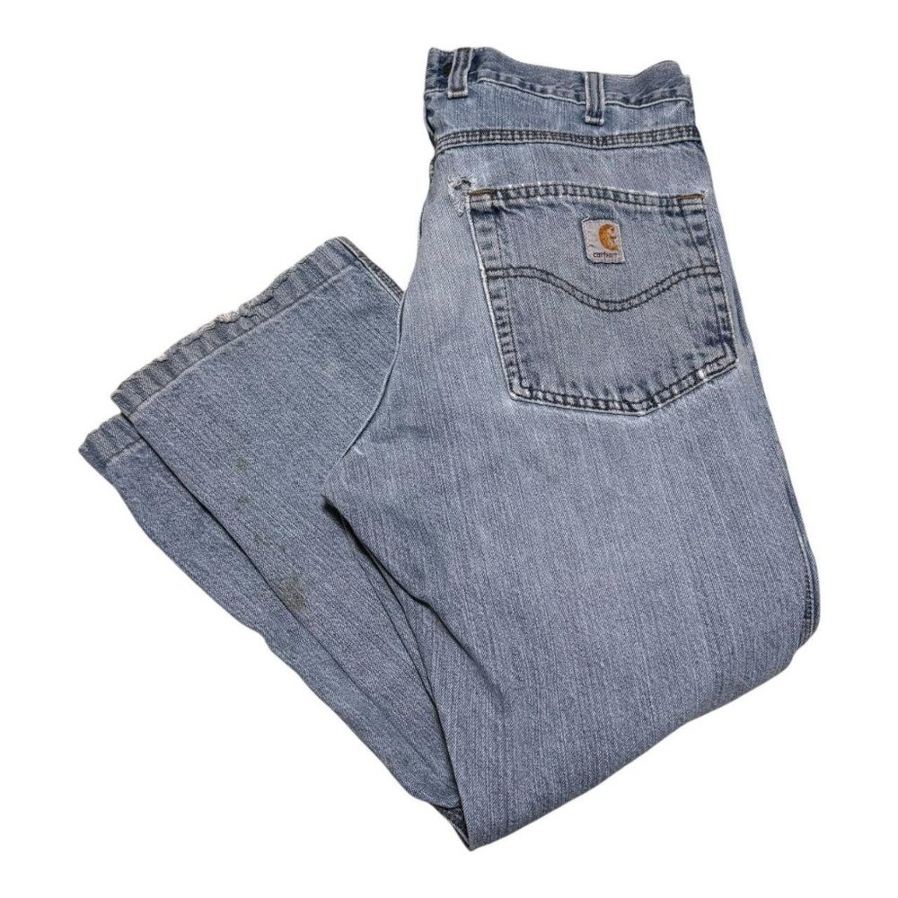 Carhartt B248 LVN Distressed Grunge Traditional Fit Jean Pants Men's 35x26